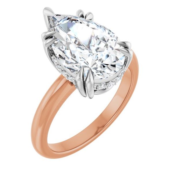 Double Claw-Prong Engagement Ring