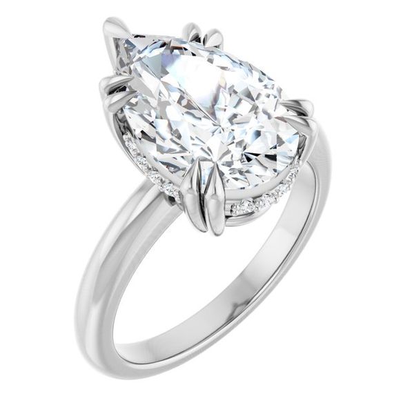 Double Claw-Prong Engagement Ring