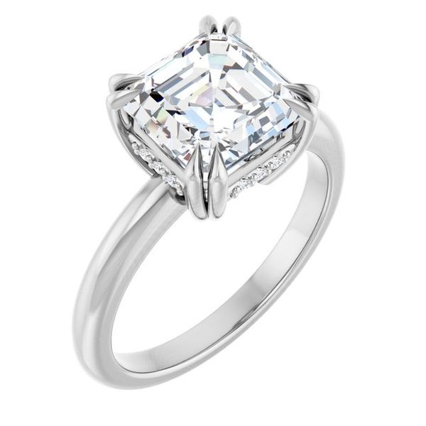 Double Claw-Prong Engagement Ring