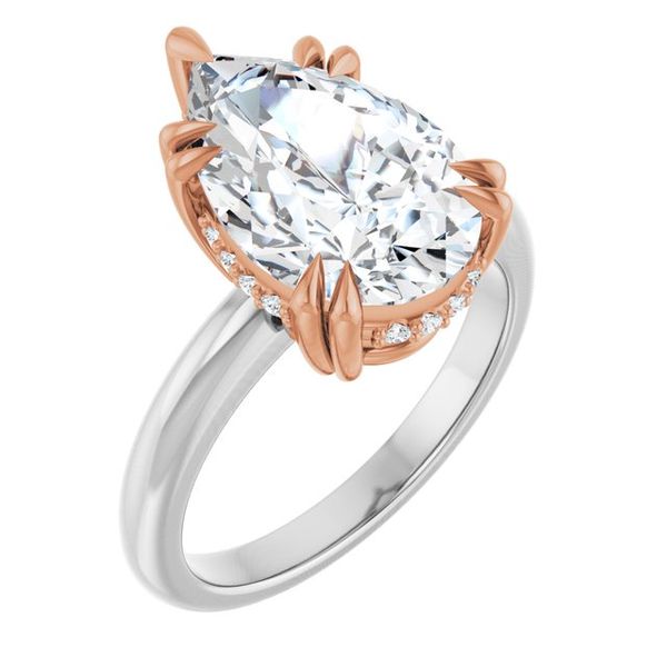 Double Claw-Prong Engagement Ring