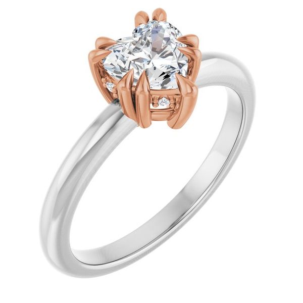 Double Claw-Prong Engagement Ring