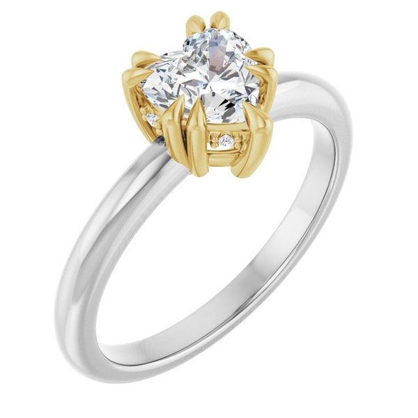 Double Claw-Prong Engagement Ring