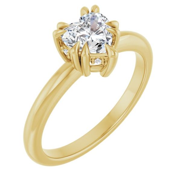 Double Claw-Prong Engagement Ring