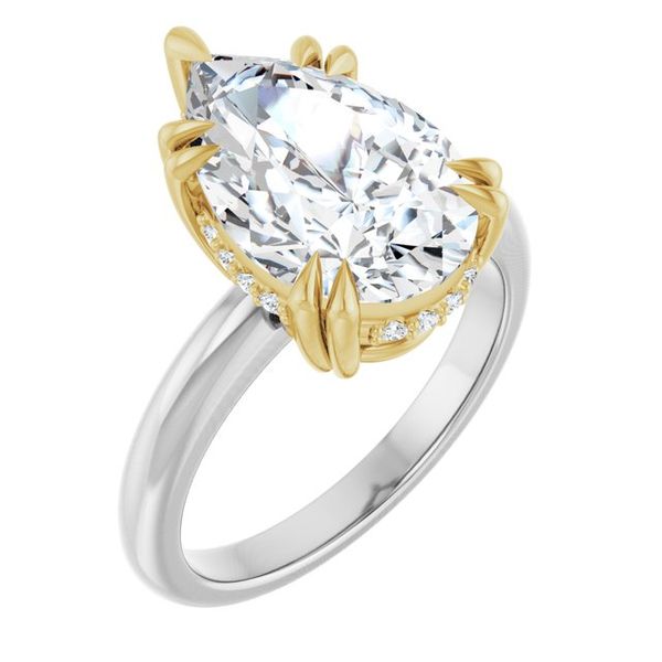 Double Claw-Prong Engagement Ring