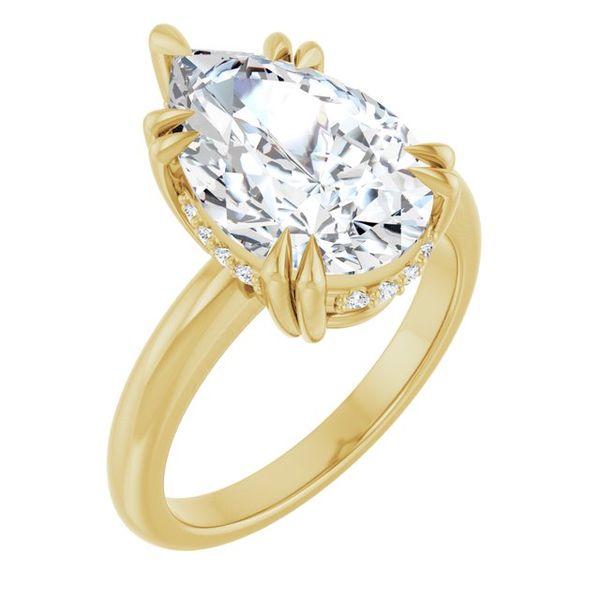 Double Claw-Prong Engagement Ring