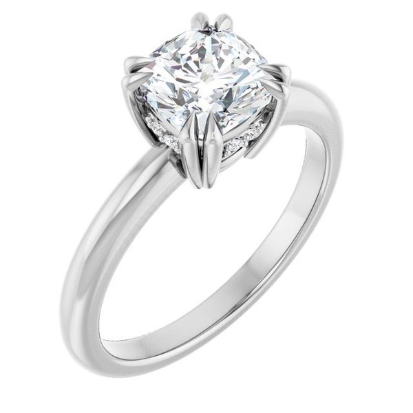 Double Claw-Prong Engagement Ring