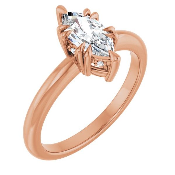 Double Claw-Prong Engagement Ring