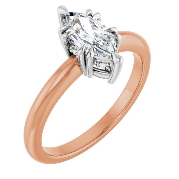 Double Claw-Prong Engagement Ring
