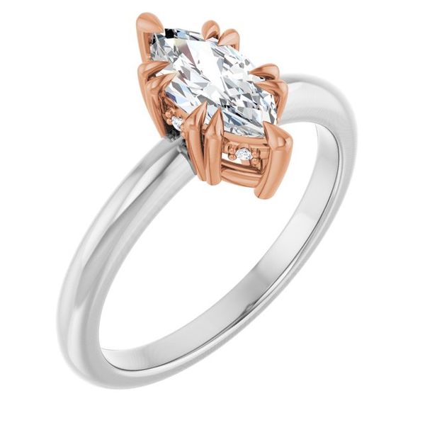 Double Claw-Prong Engagement Ring