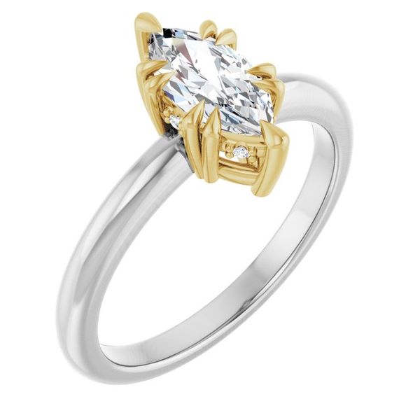 Double Claw-Prong Engagement Ring