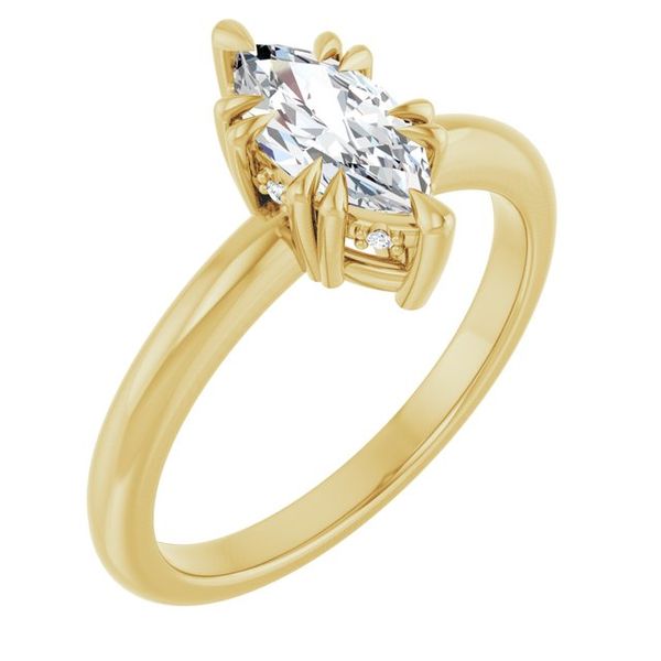 Double Claw-Prong Engagement Ring
