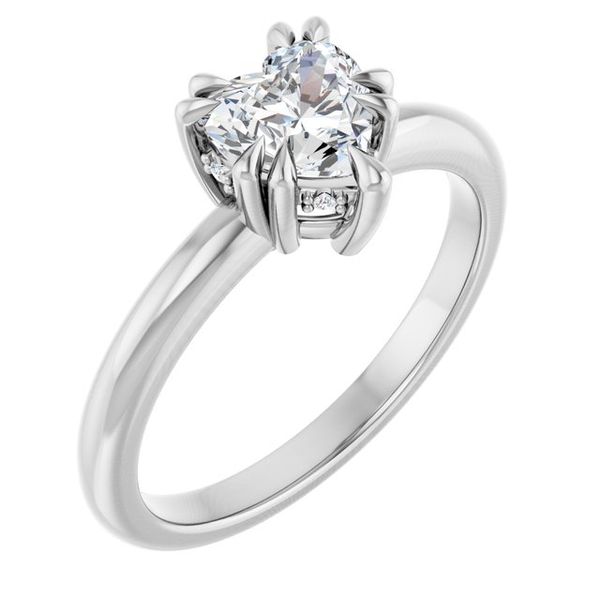 Double Claw-Prong Engagement Ring