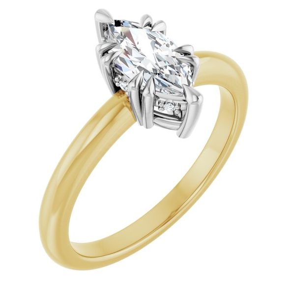 Double Claw-Prong Engagement Ring