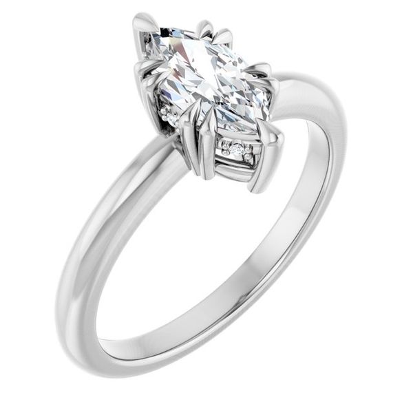 Double Claw-Prong Engagement Ring