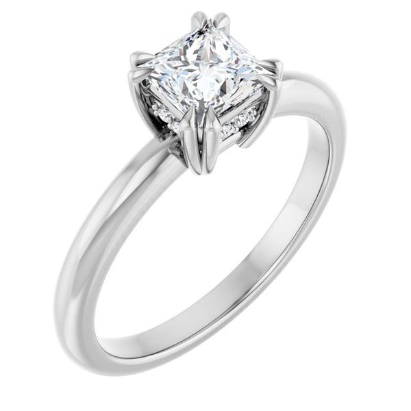 Double Claw-Prong Engagement Ring
