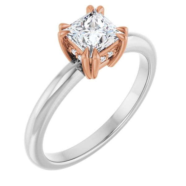 Double Claw-Prong Engagement Ring