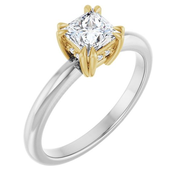Double Claw-Prong Engagement Ring