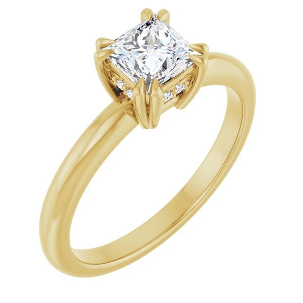 Double Claw-Prong Engagement Ring