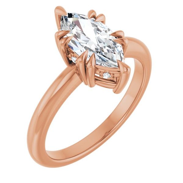 Double Claw-Prong Engagement Ring