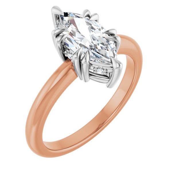 Double Claw-Prong Engagement Ring