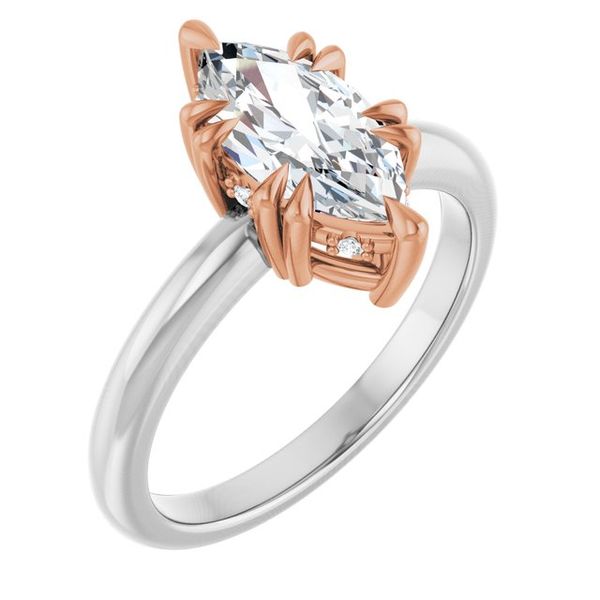 Double Claw-Prong Engagement Ring