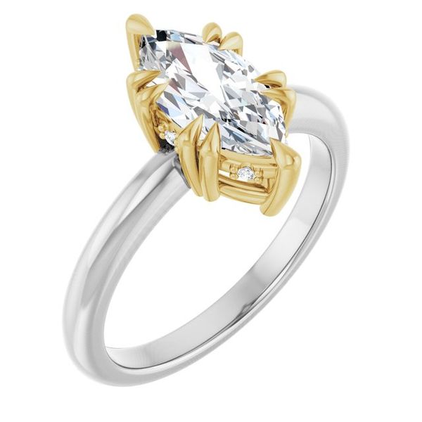 Double Claw-Prong Engagement Ring