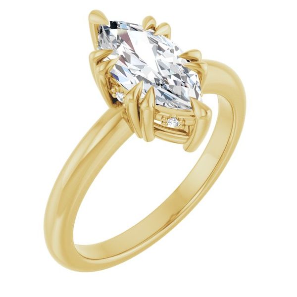 Double Claw-Prong Engagement Ring
