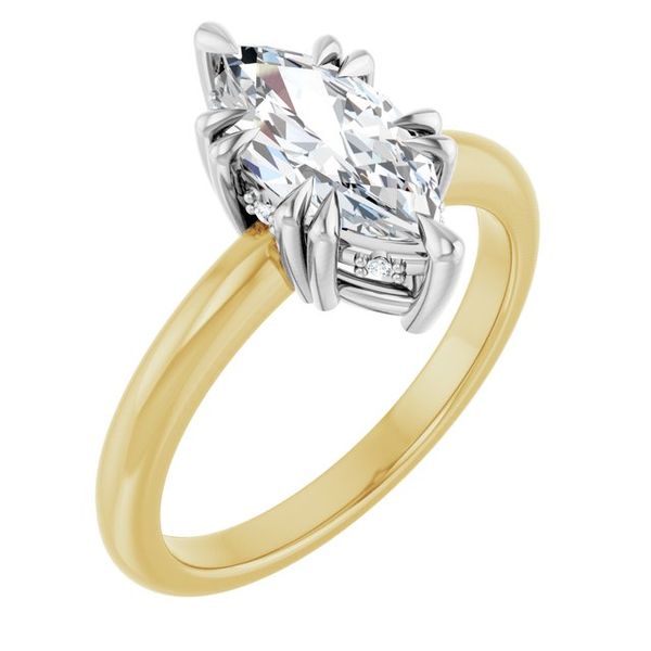 Double Claw-Prong Engagement Ring