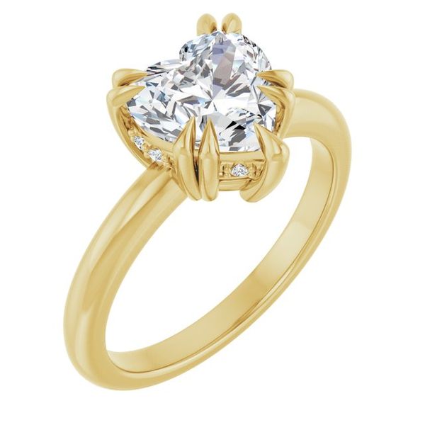 Double Claw-Prong Engagement Ring