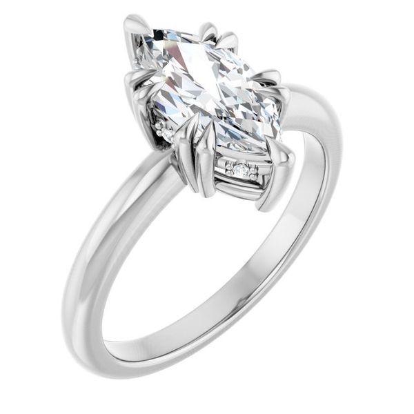 Double Claw-Prong Engagement Ring