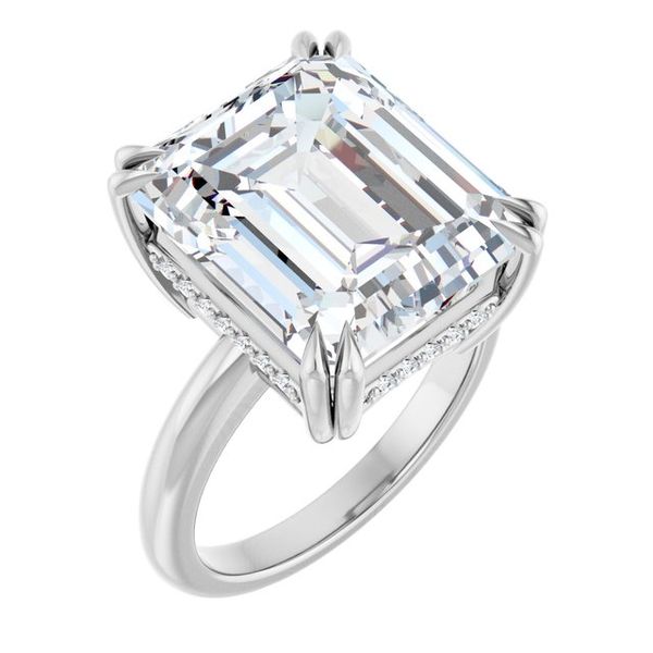 Double Claw-Prong Engagement Ring