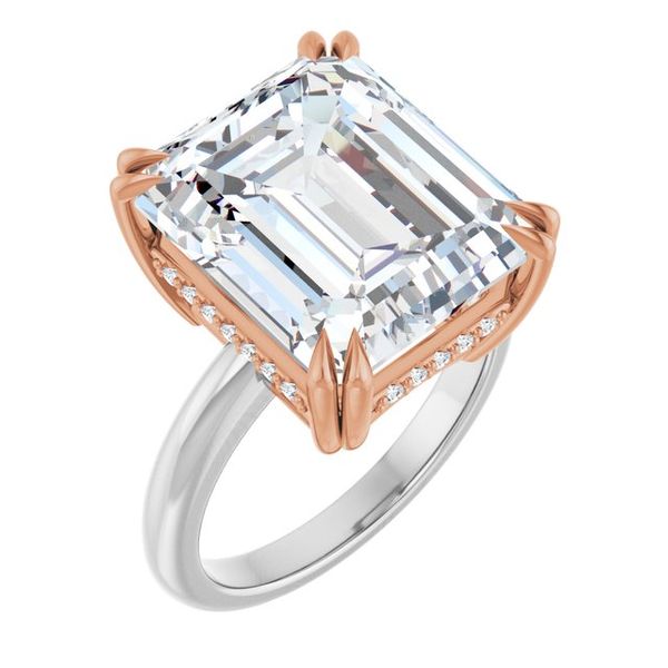 Double Claw-Prong Engagement Ring