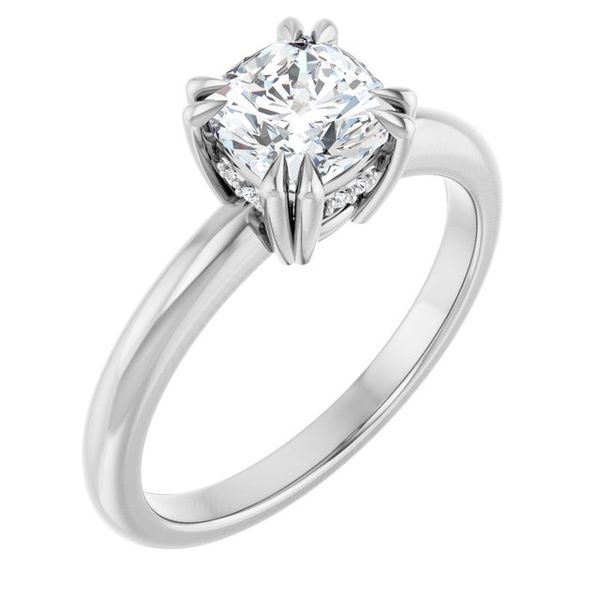Double Claw-Prong Engagement Ring