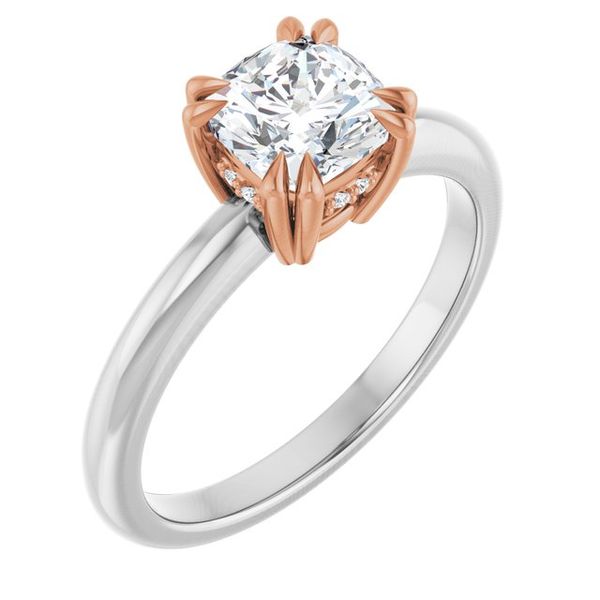 Double Claw-Prong Engagement Ring