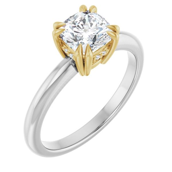 Double Claw-Prong Engagement Ring