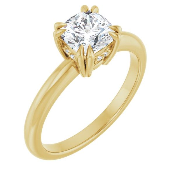 Double Claw-Prong Engagement Ring