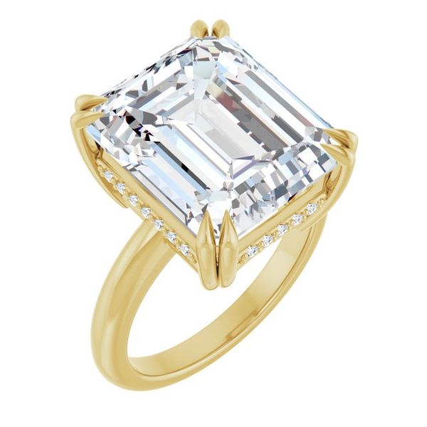 Double Claw-Prong Engagement Ring