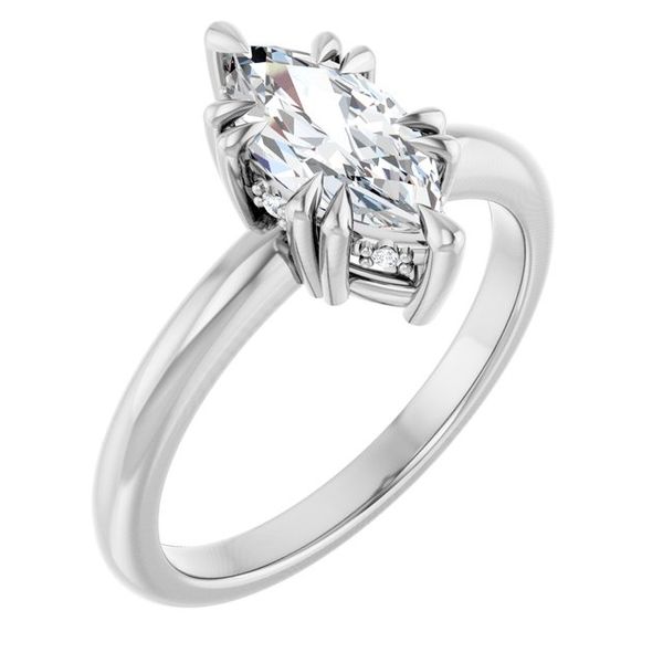 Double Claw-Prong Engagement Ring