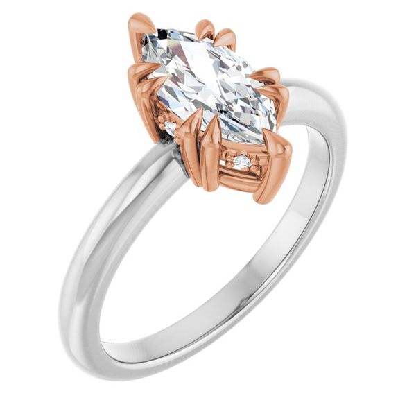 Double Claw-Prong Engagement Ring