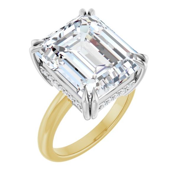 Double Claw-Prong Engagement Ring