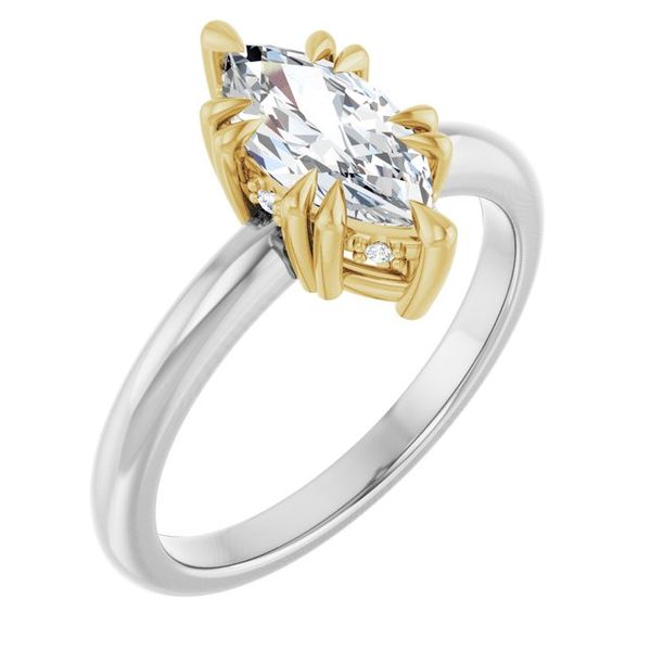 Double Claw-Prong Engagement Ring