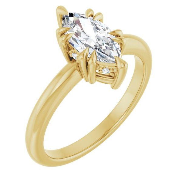 Double Claw-Prong Engagement Ring
