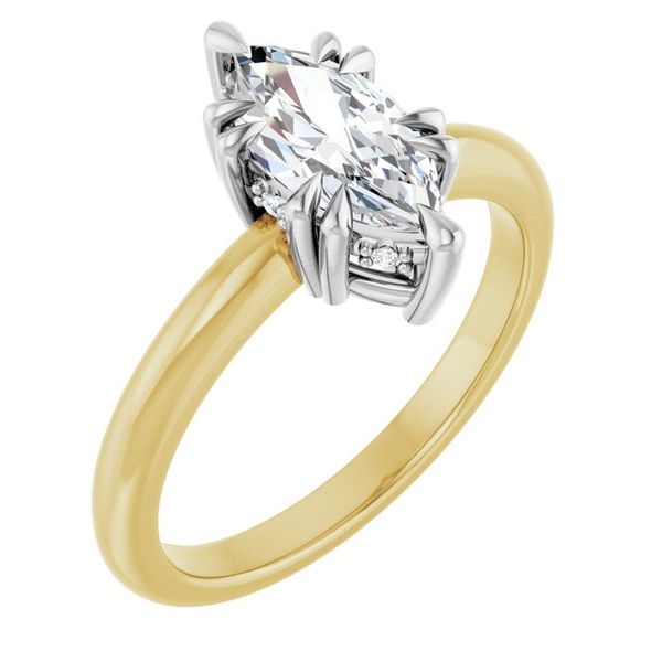 Double Claw-Prong Engagement Ring
