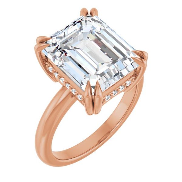 Double Claw-Prong Engagement Ring