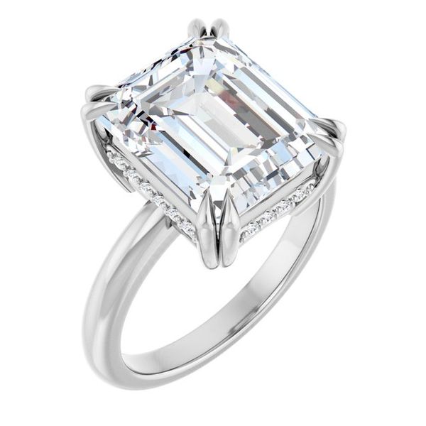 Double Claw-Prong Engagement Ring