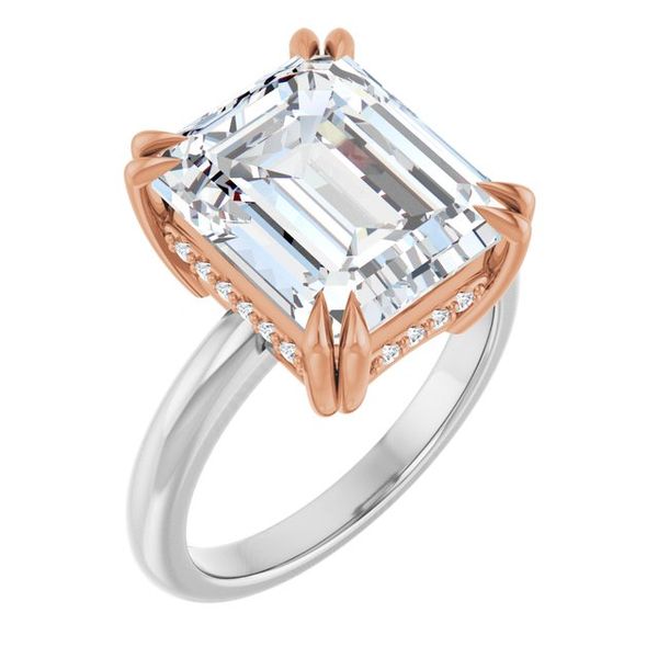 Double Claw-Prong Engagement Ring