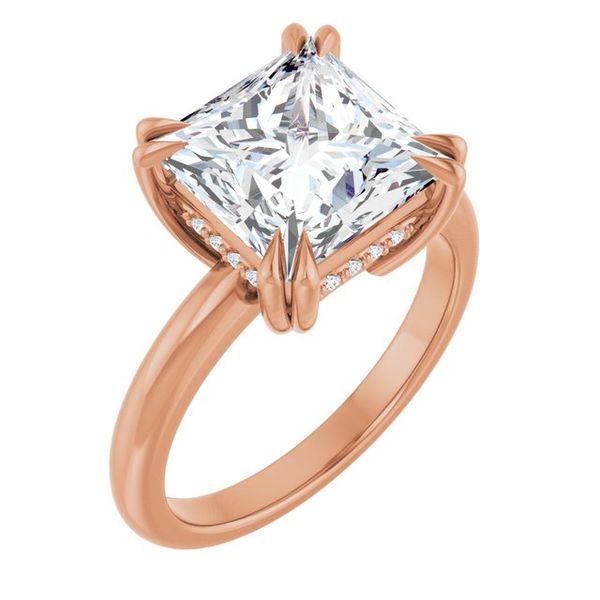 Double Claw-Prong Engagement Ring