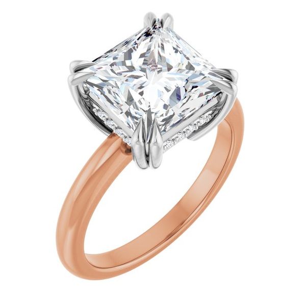 Double Claw-Prong Engagement Ring