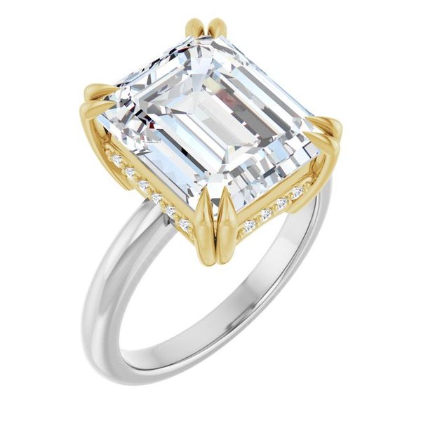Double Claw-Prong Engagement Ring