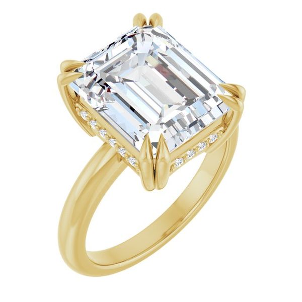 Double Claw-Prong Engagement Ring